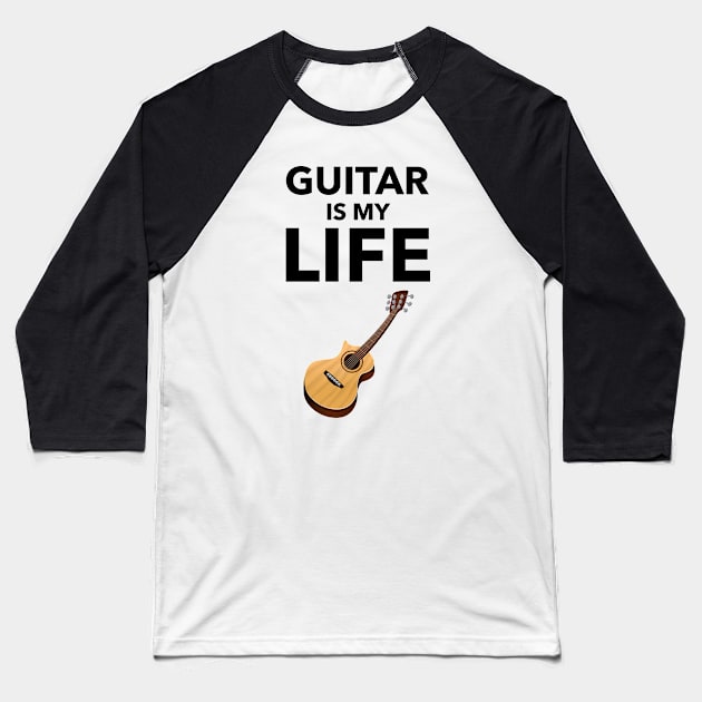 Guitar Is My Life Baseball T-Shirt by Jitesh Kundra